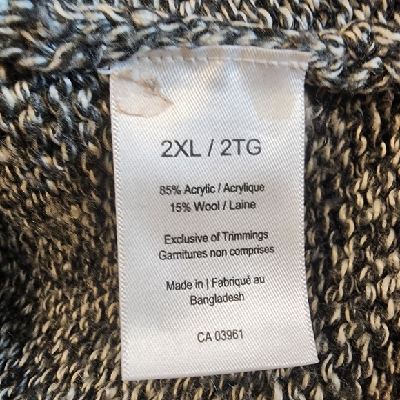 WIND RIVER Sweater/man wool blend knit Shirt/full zip/geometric pattern Top - Picture 4 of 7